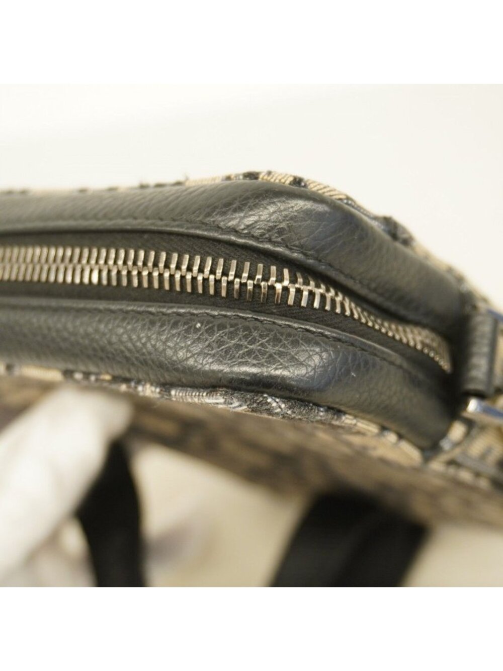 Dior Shoulder Bag Trotter Canvas Black Beige Silver - Picture 7 of 8